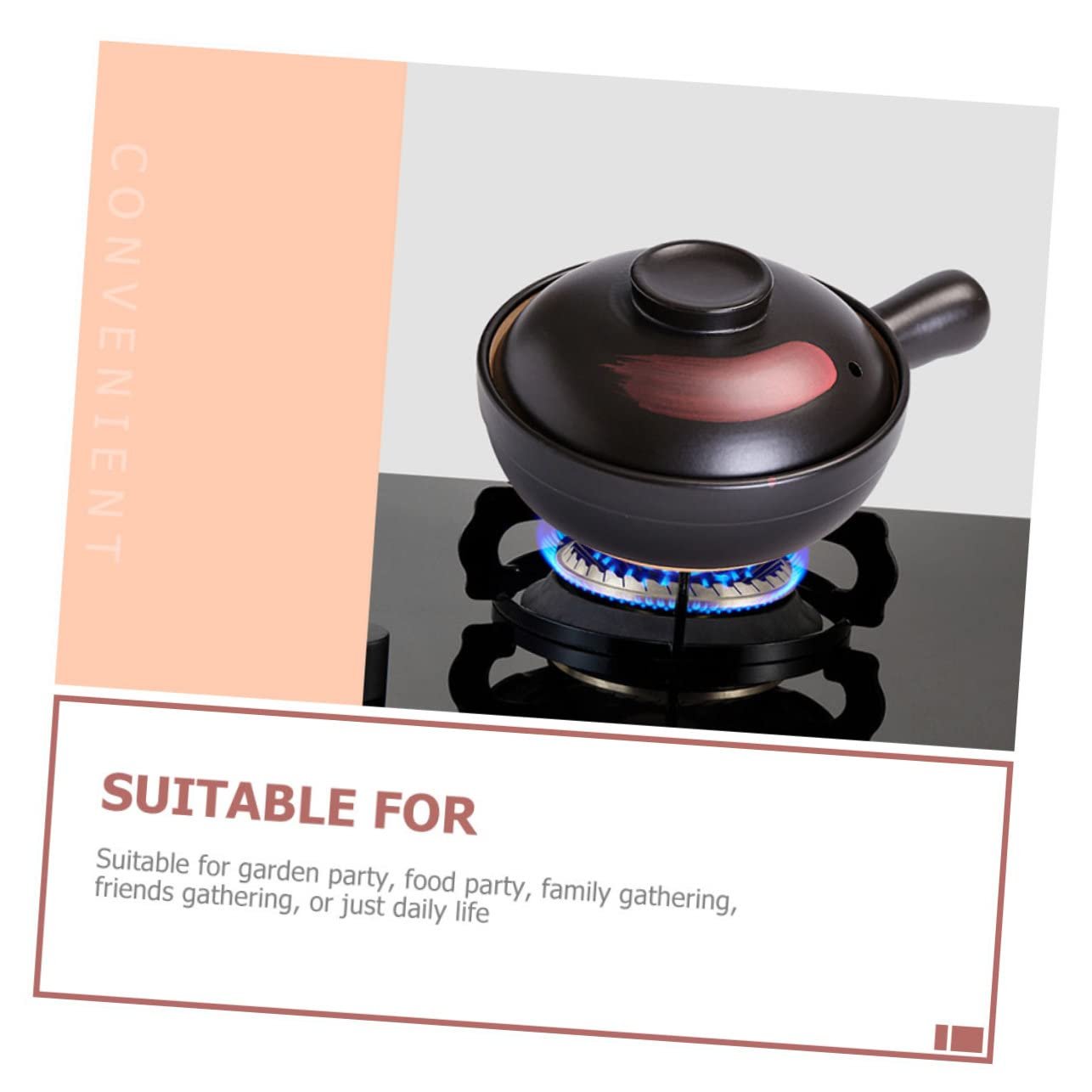 Ківш для запікання керамічний Для газової плити Маленький термостійкий Глиняний, фото №8