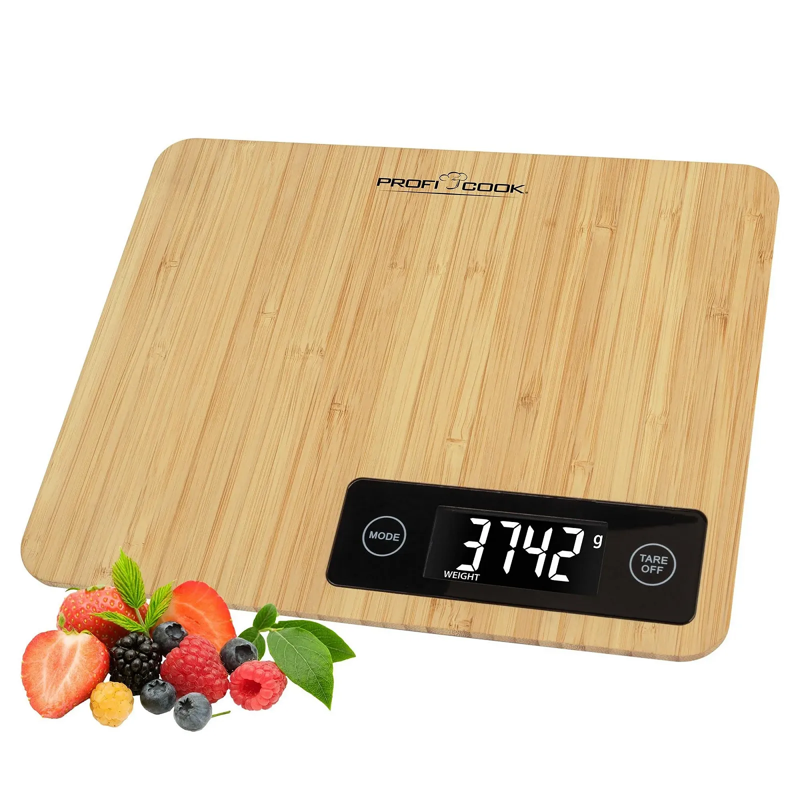 Цифрові кухонні ваги ProfiCook PC-KW 1271 100% Bamboo, фото №1 Цифрові кухонні ваги ProfiCook PC-KW 1271 100% Bamboo, фото №1