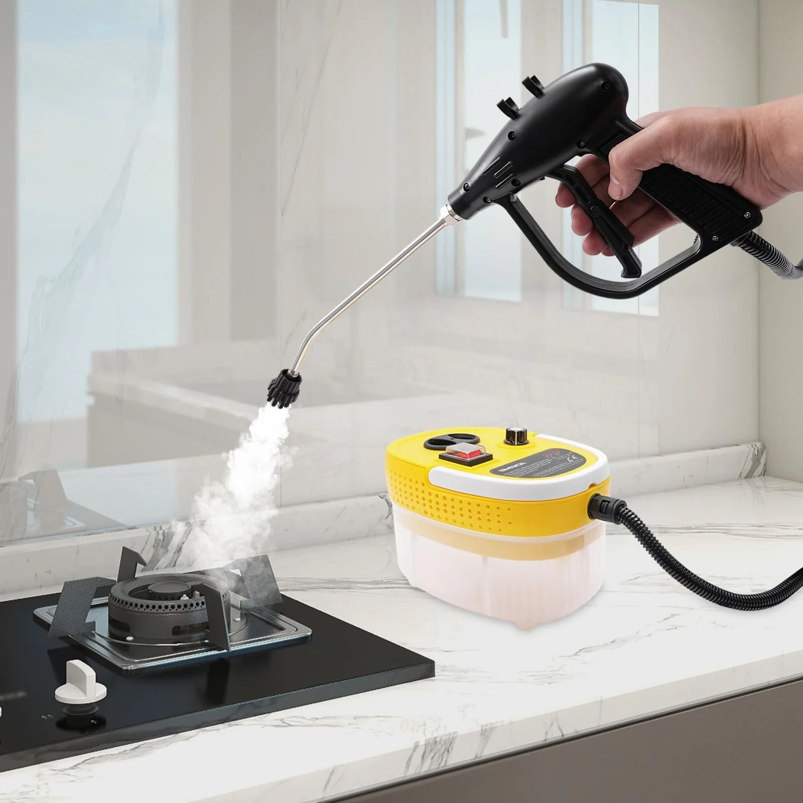 Пароочиститель высокого давления 2500 Вт с регулировкой 6 скоростей и распылителем, фото №8 Пароочиститель высокого давления 2500 Вт с регулировкой 6 скоростей и распылителем, фото №8