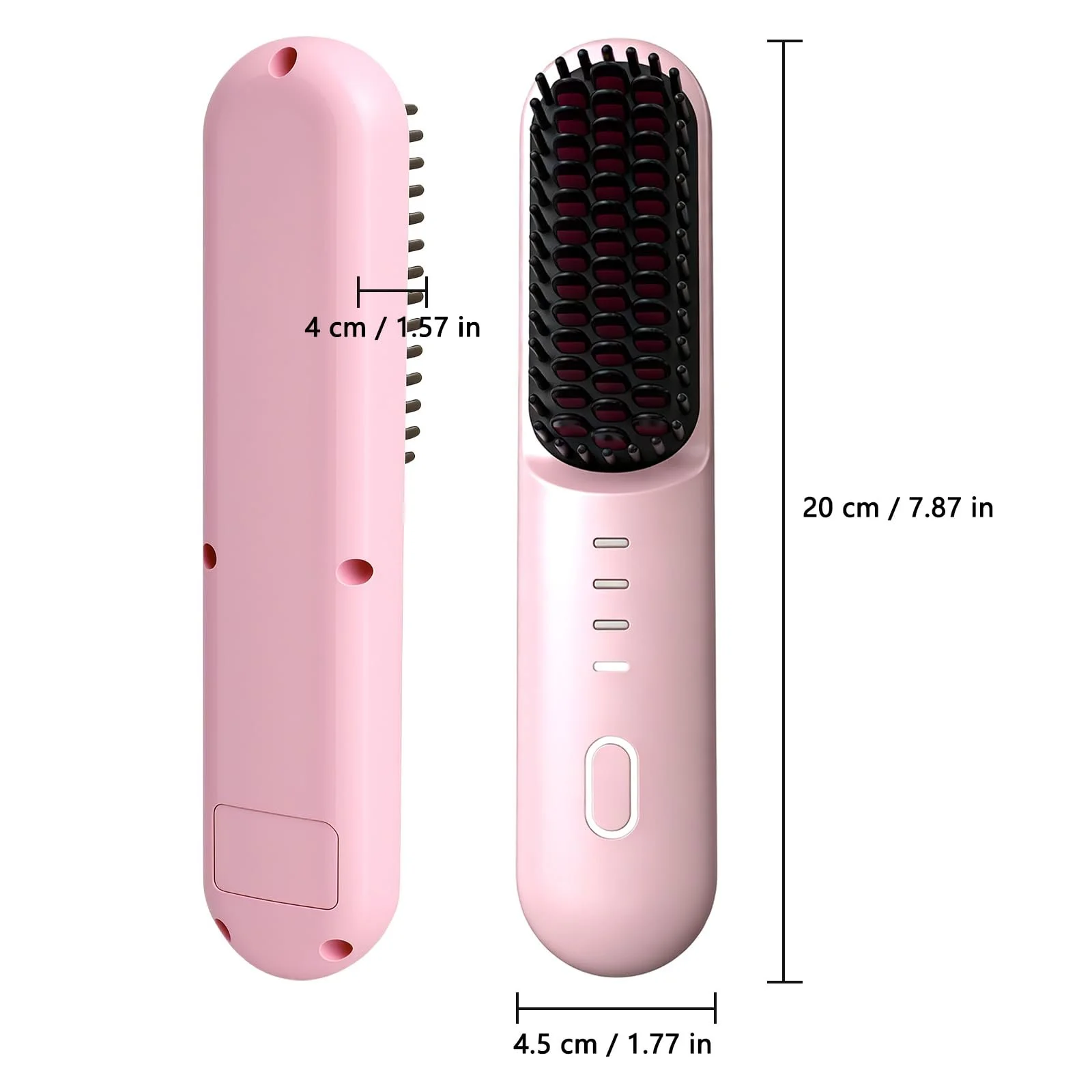 Бездротова щітка-випрямляч HENGBIRD Pink Edition 3-в-1 USB Рожевий, фото №2 Бездротова щітка-випрямляч HENGBIRD Pink Edition 3-в-1 USB Рожевий, фото №2