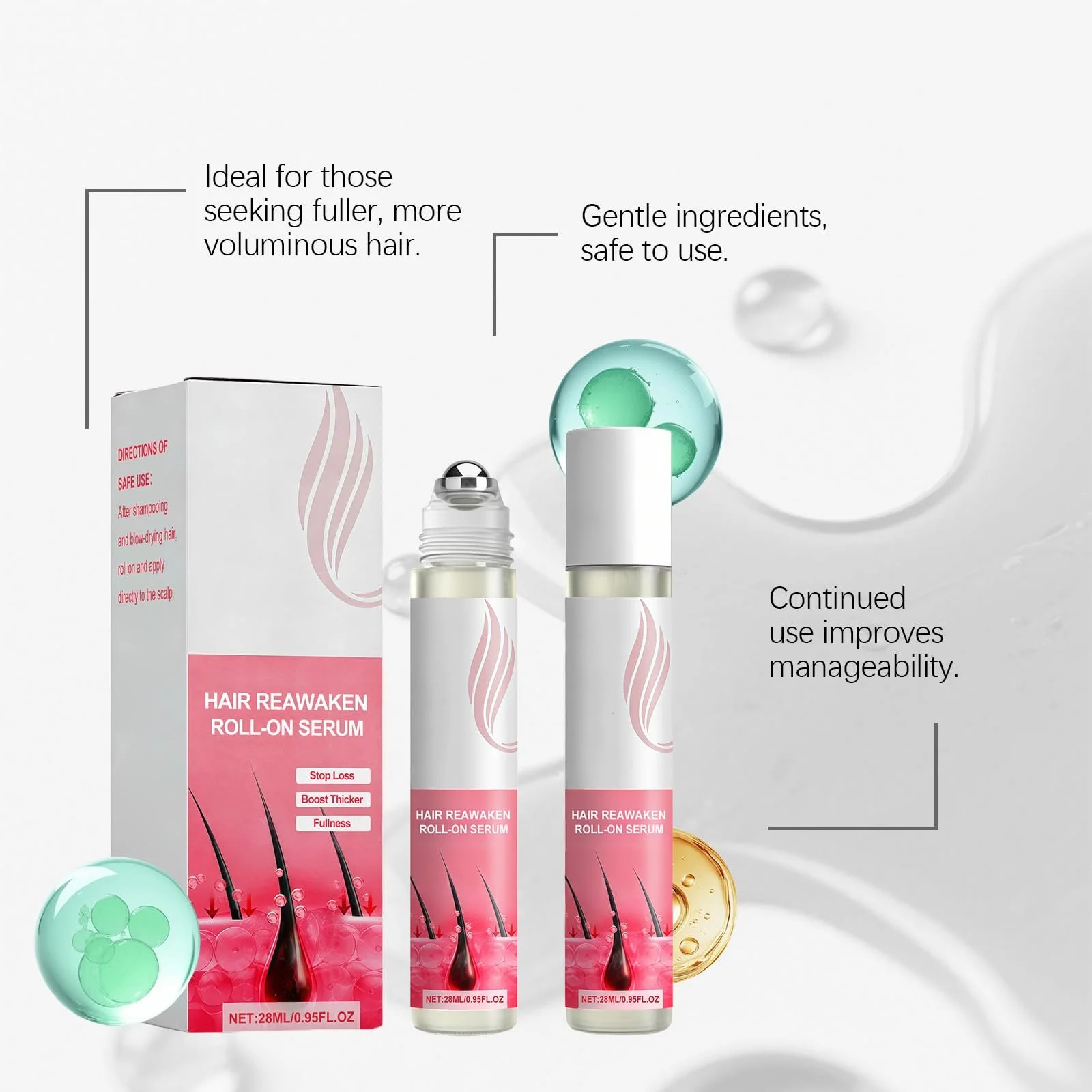 Сироватка для волосся Roll On, Сироватка для волосся з роликом, Сироватка для шкіри голови, 56 мл, фото №5 Сироватка для волосся Roll On, Сироватка для волосся з роликом, Сироватка для шкіри голови, 56 мл, фото №5