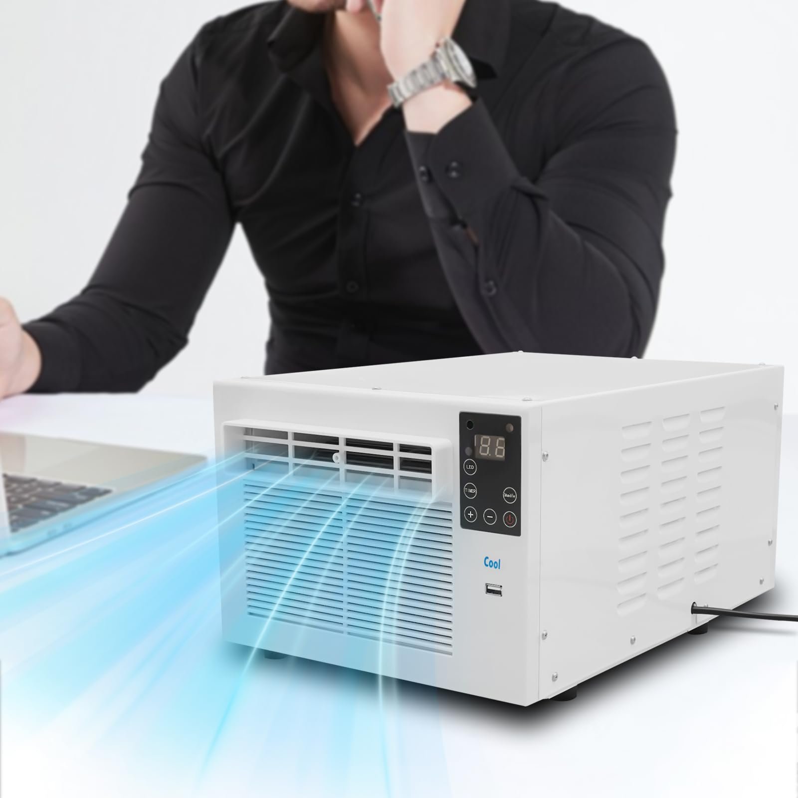 Мобильный мини-кондиционер 750W Портативный Пульт дистанционного управления 16,34 дюйма, фото №7