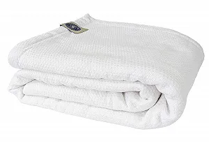 Покрывало Langdhuus Superior 220 x 240 см Белый, 100% органический хлопок, летнее одеяло, плед synthetic.ua - Фото 1