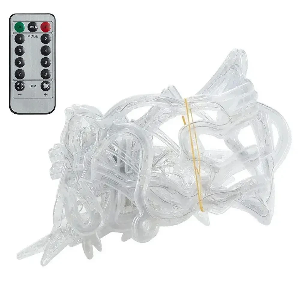 Гирлянда-штора с фигурками 2,5м 138 LED от 220V Белая Гирлянда новогодняя, фото №3 Гирлянда-штора с фигурками 2,5м 138 LED от 220V Белая Гирлянда новогодняя, фото №3