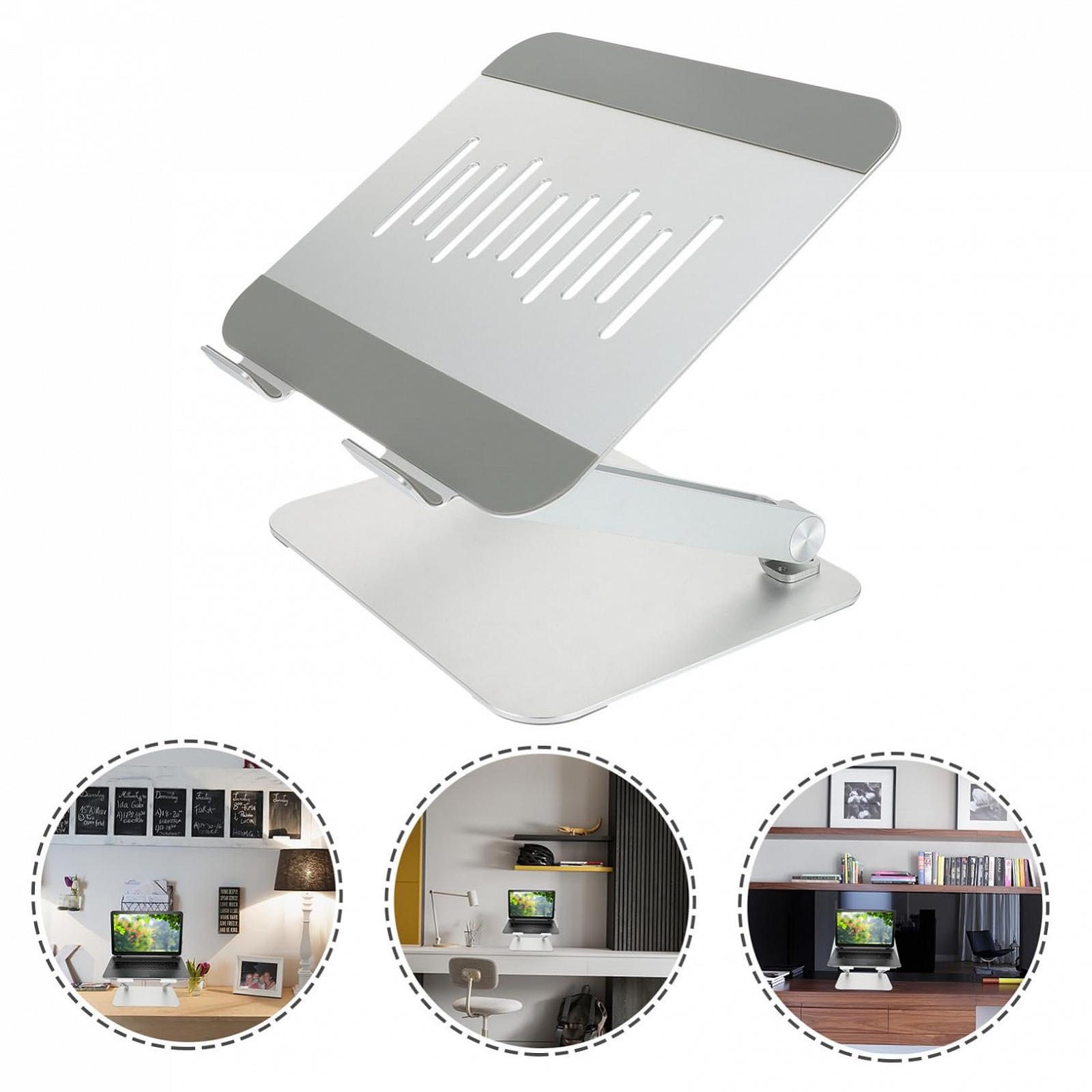 Підставка для ноутбука NUOBESTY Обертова з алюмінієвого сплаву, складана, з тепловідведенням, протиковзка полиця для ноутбуків, фото №5