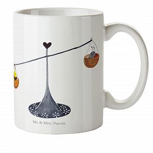 Детская Кружка Mr. & Mrs. Panda Знак Зодиака Весы Божья коровка Детская Кружка Баланс Гороскоп Дорожная Кружка Знак Зодиака - Фото 1