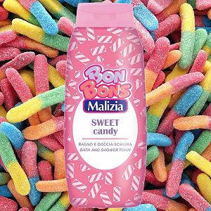 Гель для душу та піна для ванни Malizia Sweet Candy 500 мл 6 шт synthetic.ua - Фото 1
