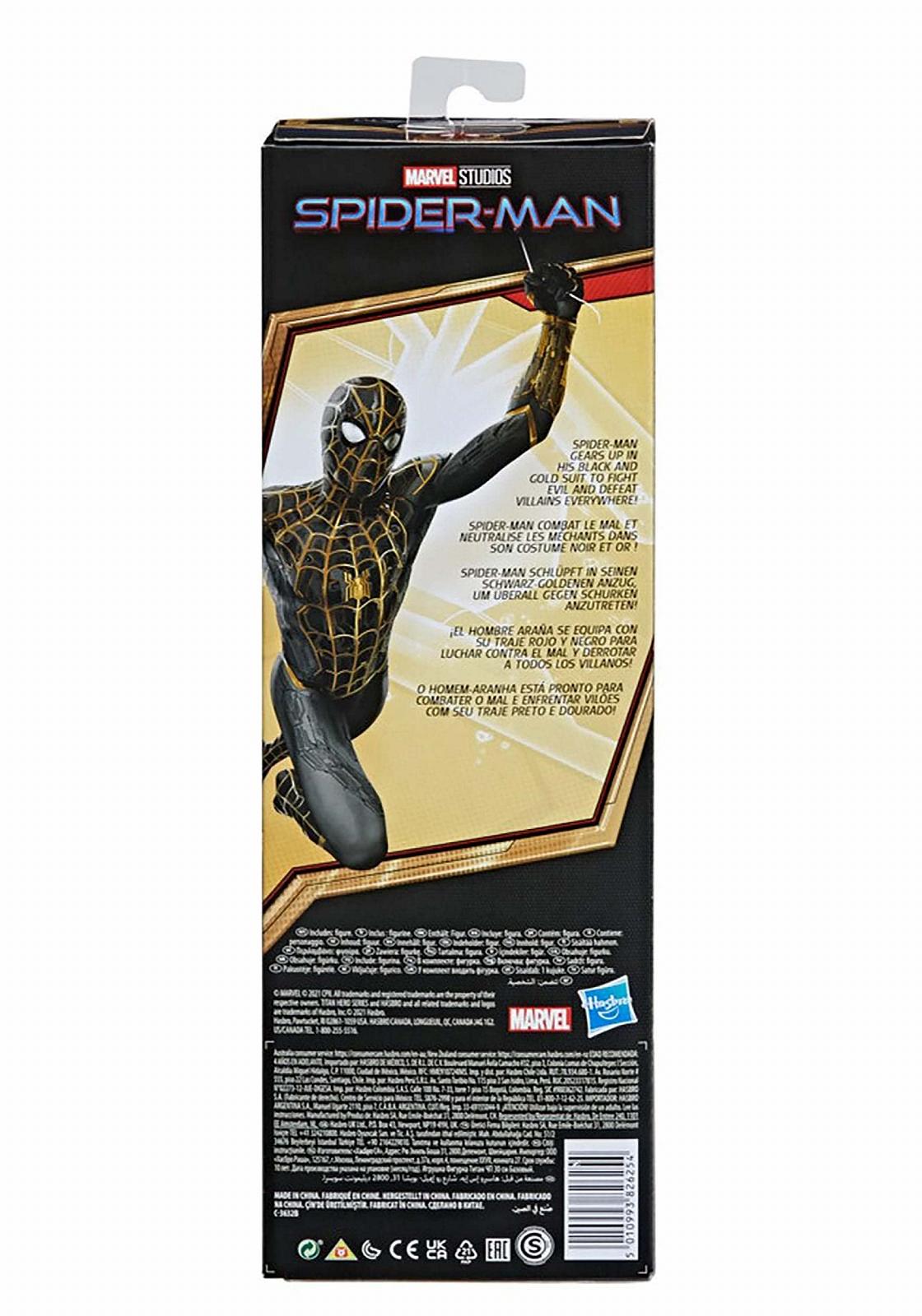 Фигурка Человек-паук Marvel Titan Hero Series 30 см, Черно-золотой костюм, фото №2