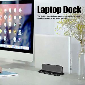 Подставка для ноутбука Acouto вертикальная, из алюминиевого сплава с силиконовой защитной подкладкой synthetic.ua - Фото 1