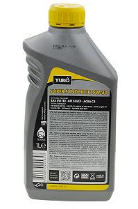Масло YUKO SUPER SYNTHETIC C3 5W-30 SAE API SN/CF 1L каністра пластику арт.смаз248 ціна на synthetic.ua - Фото 1 Масло YUKO SUPER SYNTHETIC C3 5W-30 SAE API SN/CF 1L каністра пластику арт.смаз248 synthetic.ua - Фото 1
