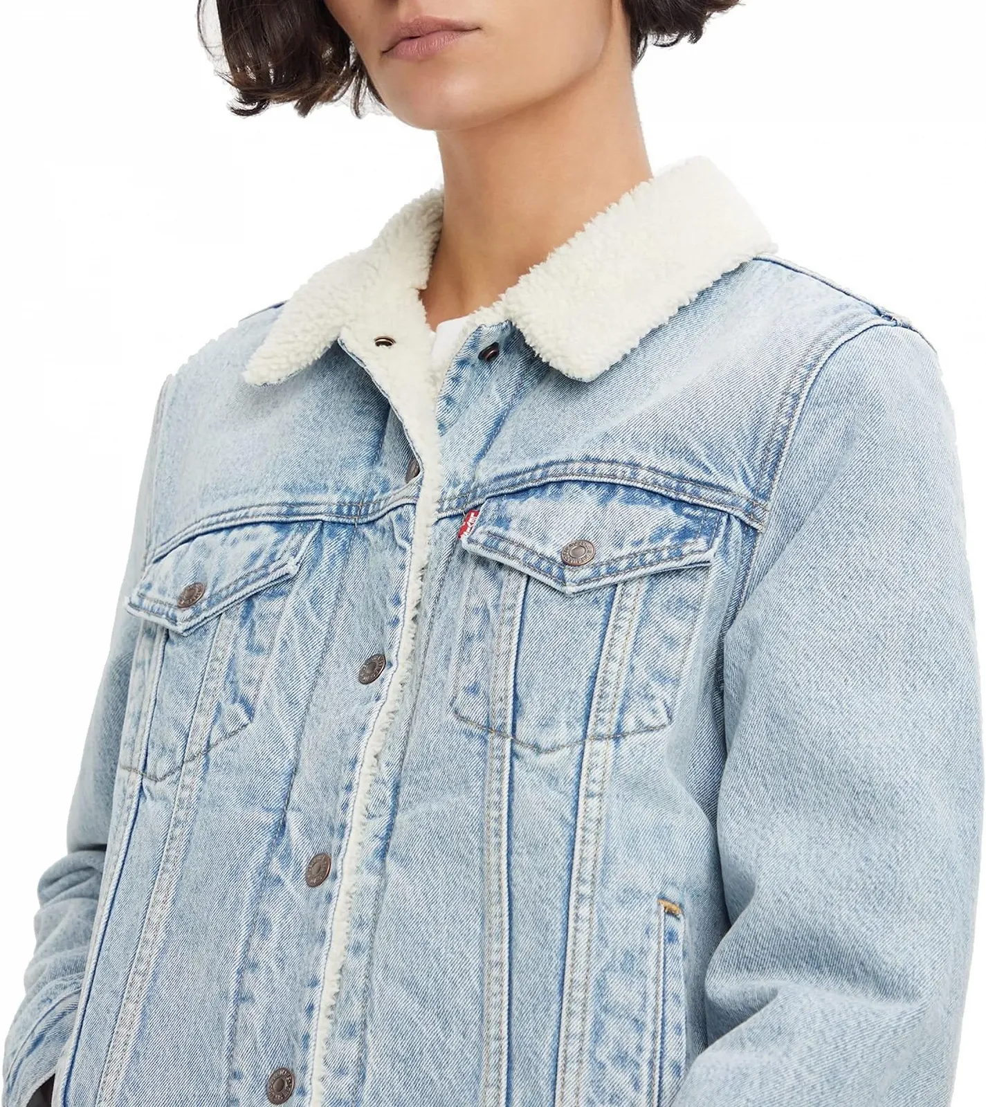 Жіноча джинсова куртка LEVIS ORIGINAL SHERPA TRUCKER The Other Way - XXS, фото №2