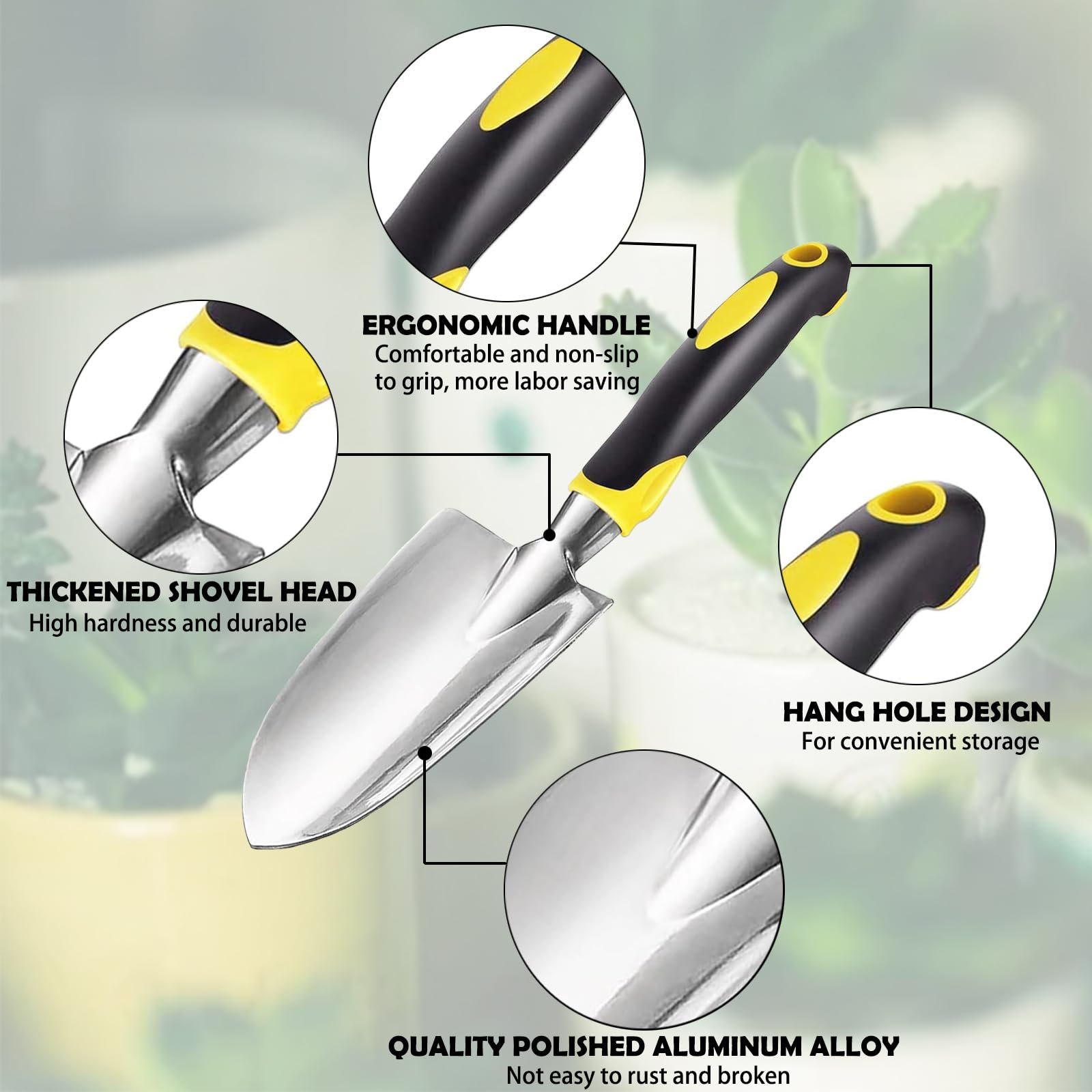 Лопатка Gardena для цветов, посадка, пересадка, пропалка, перемещение и выравнивание грунта, нержавеющая сталь, 30 x 7,5 см, фото №3