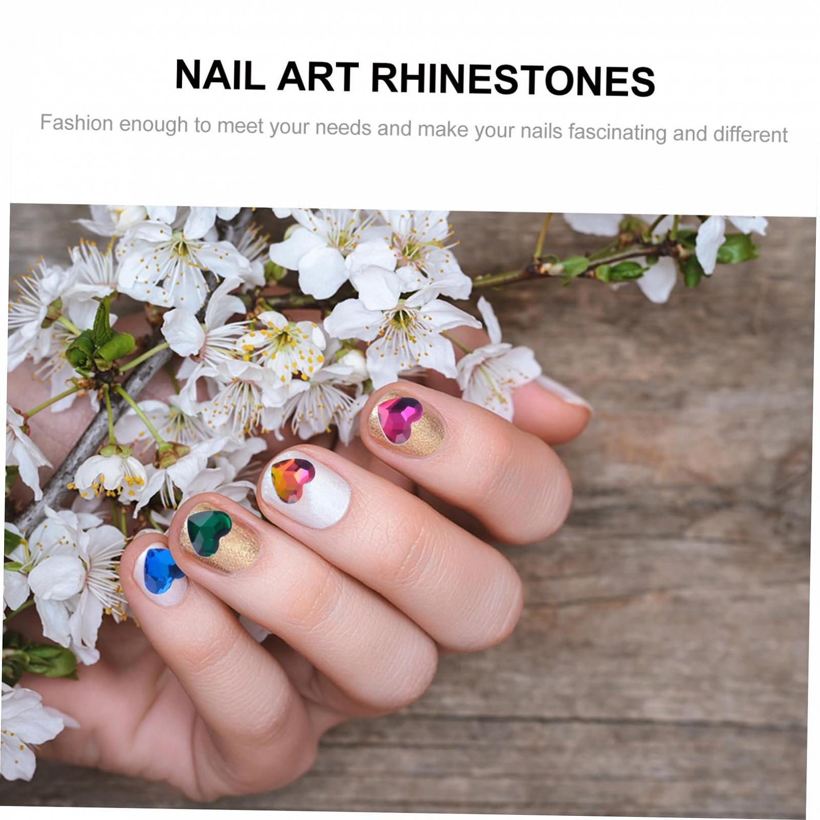 Стразы Плоские Сердце 50 шт Разноцветные, фото №2 Стразы Плоские Сердце 50 шт Разноцветные, фото №2