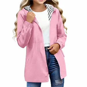 Дівчача зимова куртка з капюшоном Вітровка з блискавкою - Фото 1