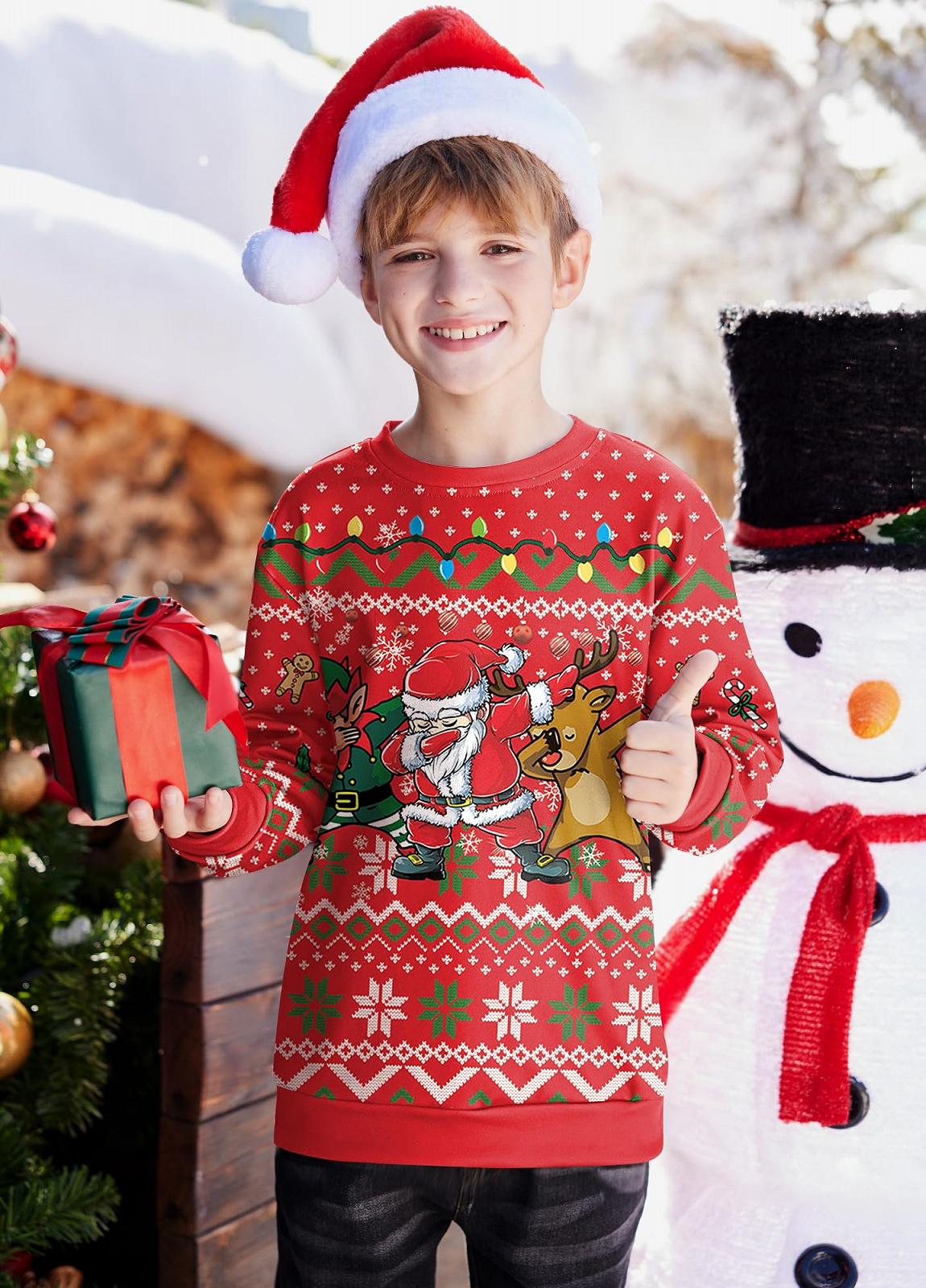 Різдвяний джемпер BesserBay для хлопчиків, з динозавром, фото №2