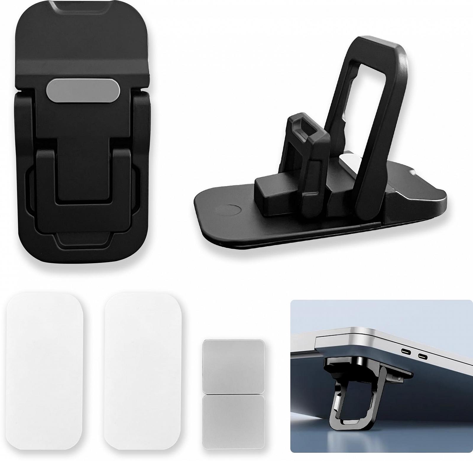 Подставка для ноутбука UBRAVE Mini, 2 шт., регулируемая по высоте, складная подставка для ноутбука, портативная подставка для клавиатуры для стола, совместима со всеми ноутбуками/MacBook/ноутбуками/клавиатурами, черная, фото №1