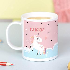 Небиткий Пластиковий Кухоль Wanapix з Іменем Персоналізований Кухоль 325 мл Єдиноріг - Фото 1