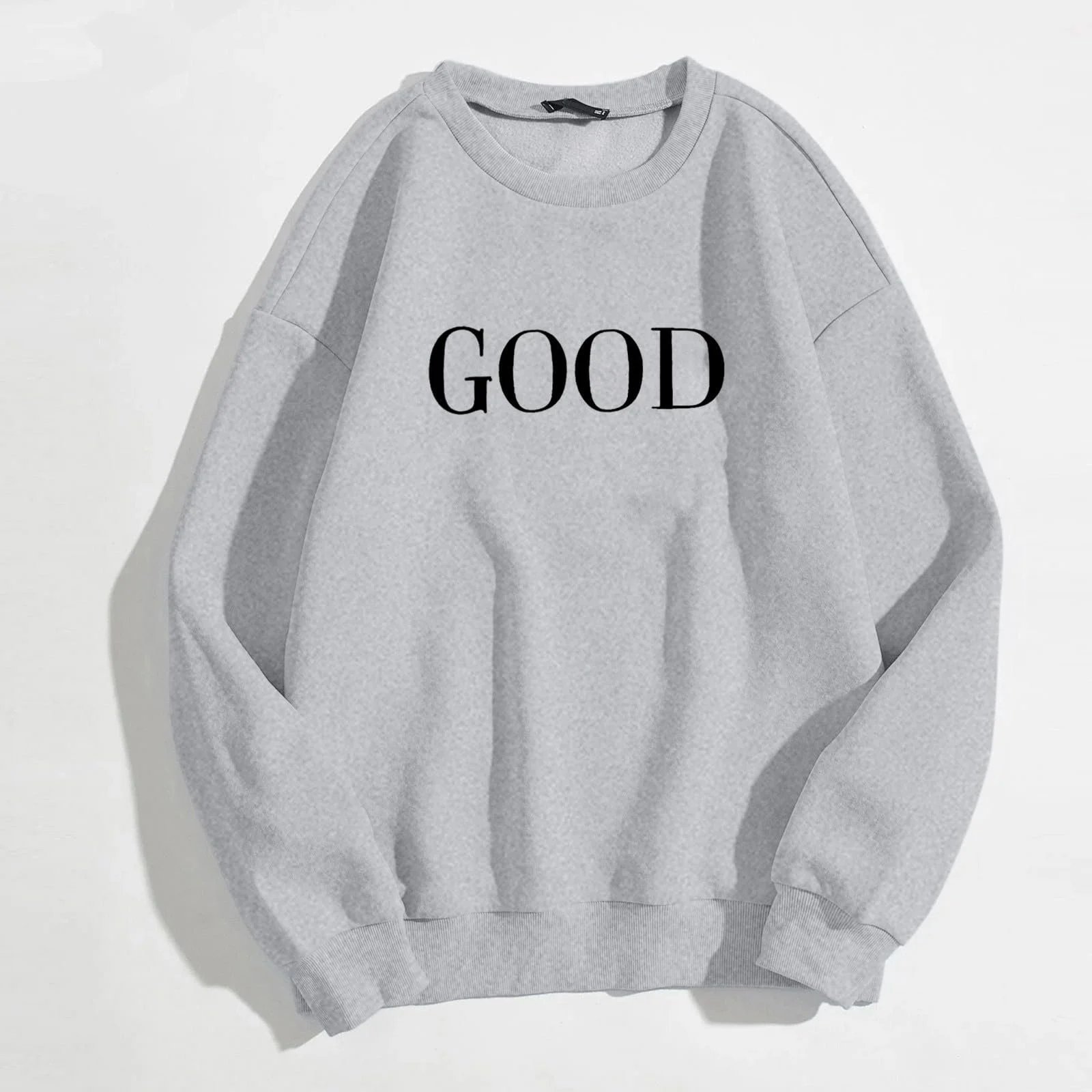 Женские толстовки с капюшоном, круглый вырез, свободный крой, графические худи Y2K, однотонный милый аниме 2025, модный комфорт, опрятный женский гардероб, худи и свитшоты, фото №4