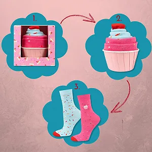Носки Soxo Cupcake Ice Cream Женские Подарки Женские Смешные Подарки Цветные Женские Носки Подарочная Коробка Носков 35-40 1-2 Пары synthetic.ua - Фото 1