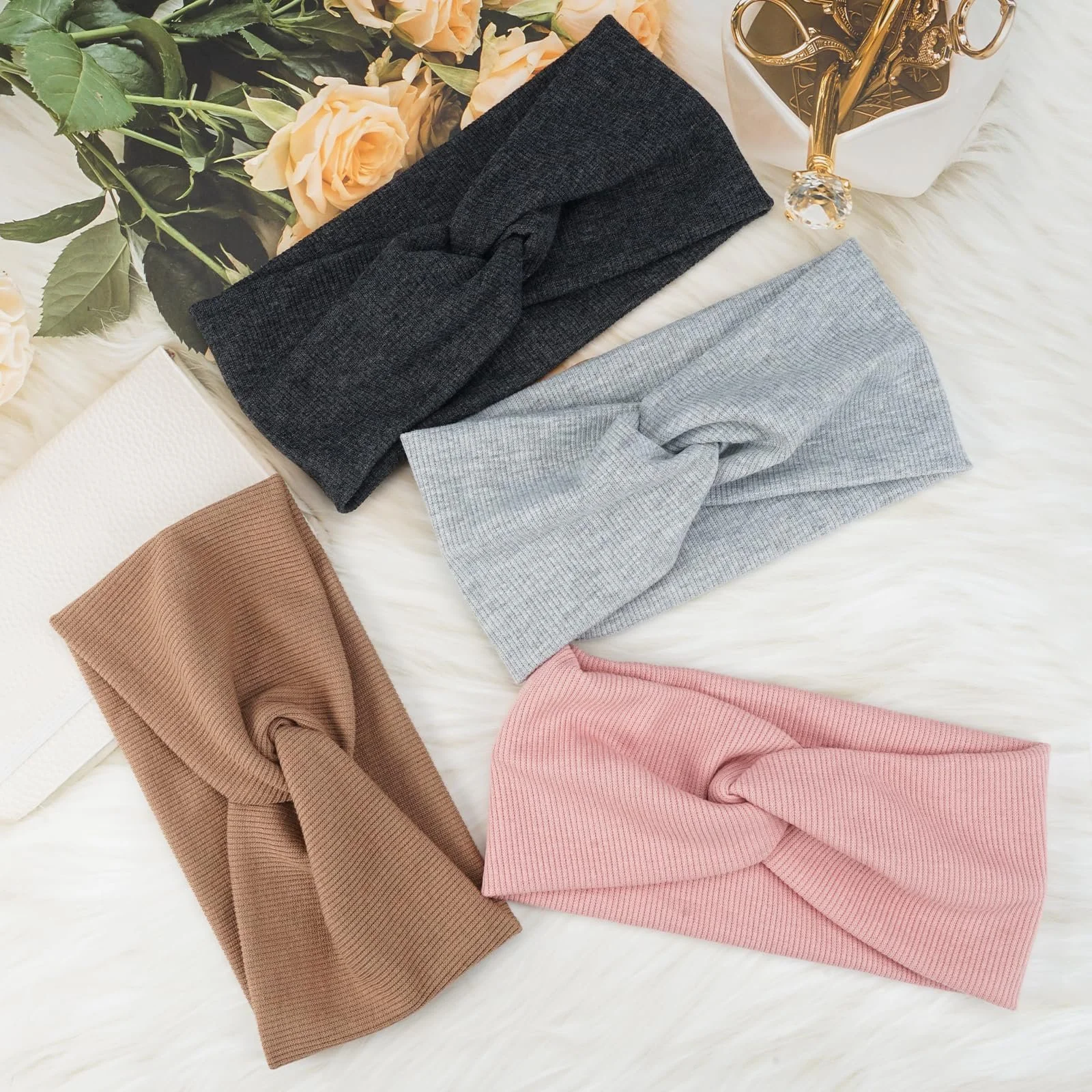 Пов'язка на голову Бавовняна Еластична Осінь-Зима, фото №7