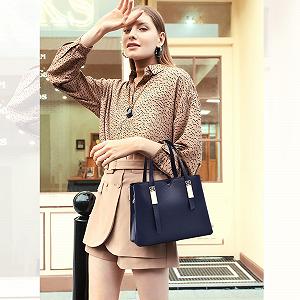 Сумка NICOLE & DORIS, тоут, из PU кожи, темно-синяя synthetic.ua - Фото 1