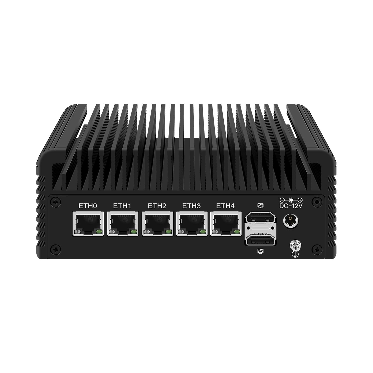 Міні-ПК HUNSN RJ38 Intel Alder Lake-N 12th Gen N100 5 x 2.5GbE I226-V 2 x HDMI DP TF Type-C Barebone, фото №1