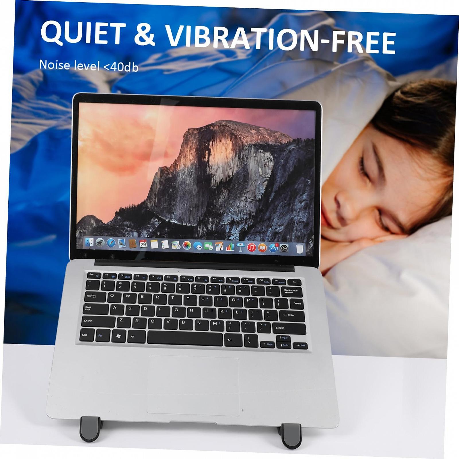 Підставка для ноутбука Lurrose з вентиляторами Складна охолоджуюча  з нековзною конструкцією, фото №6