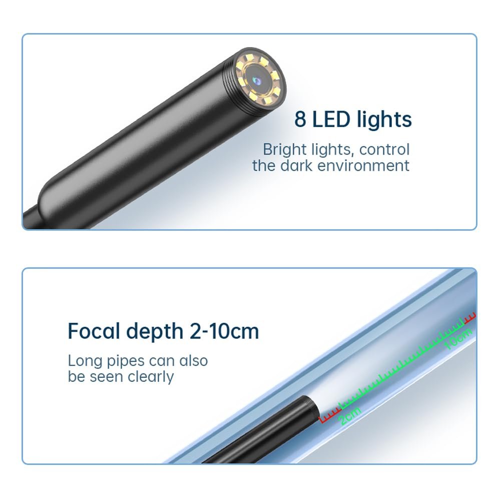 Ендоскопічна камера 2.0MP High Definition 8 LED 15 футів, фото №6