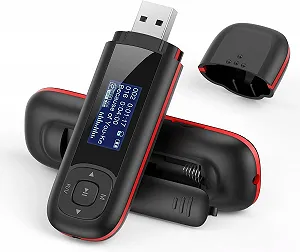 MP3 плеєр AGPTEK U3 8GB Чорний Червоний - Фото 1