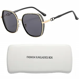 Поляризовані сонцезахисні окуляри Жіночі YAVO-EU UV 400 Вінтажні Поляризовані Великі Для подорожей, водіння та риболовлі - Фото 1