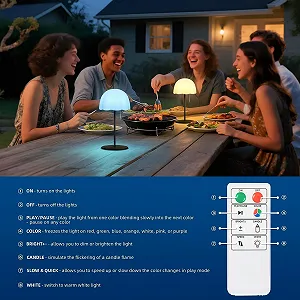 Настільна лампа FUYO Wireless LED акумуляторна димована 8 кольорів IP44 synthetic.ua - Фото 1