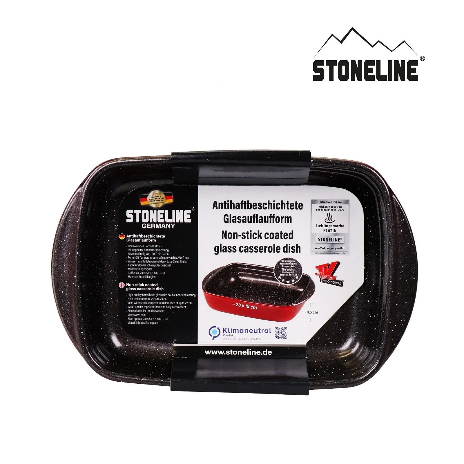 Форма для запекания STONELINE 23 x 15 x 4.5 см Боросиликатное стекло Антипригарная, фото №7