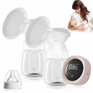 Молокоотсос электрический Anluomania двойной, перезаряжаемый, портативный, 4 режима, 9 уровней, LED дисплей - Фото 1