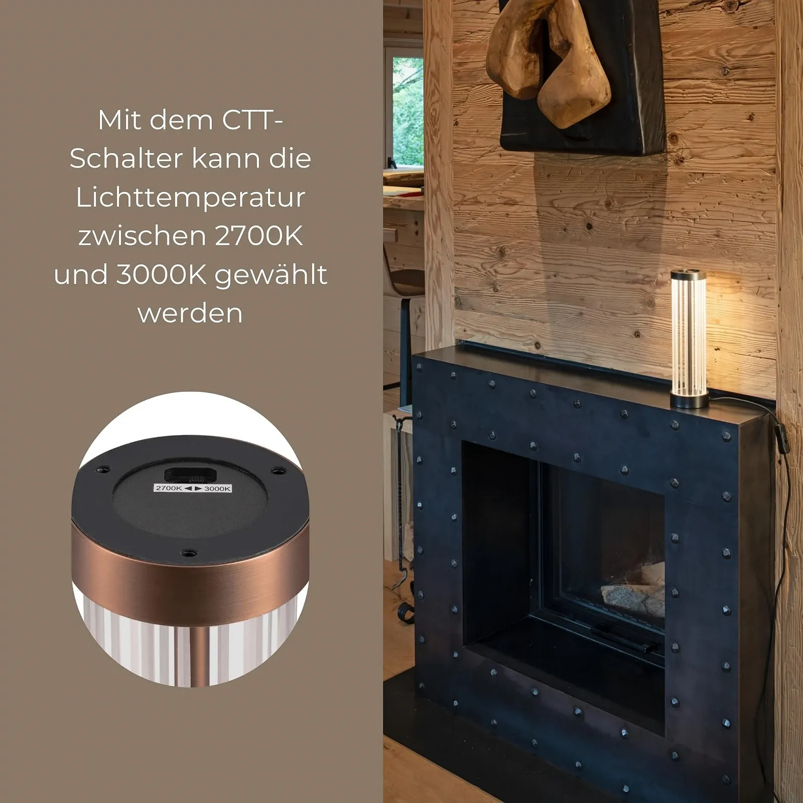 Настільна лампа SLV Quimera Glass LED Мідь, фото №5