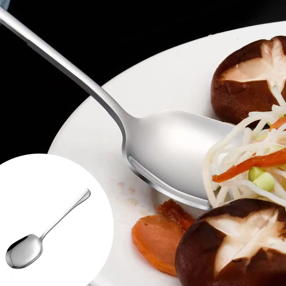 Набір з 2 сервірувальних ложок з нержавіючої сталі, великі сервірувальні, фото №2