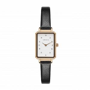 Жіночий годинник Carlheim Mila Petite Square 2620, білий, рожеве золото, класичний - Фото 1