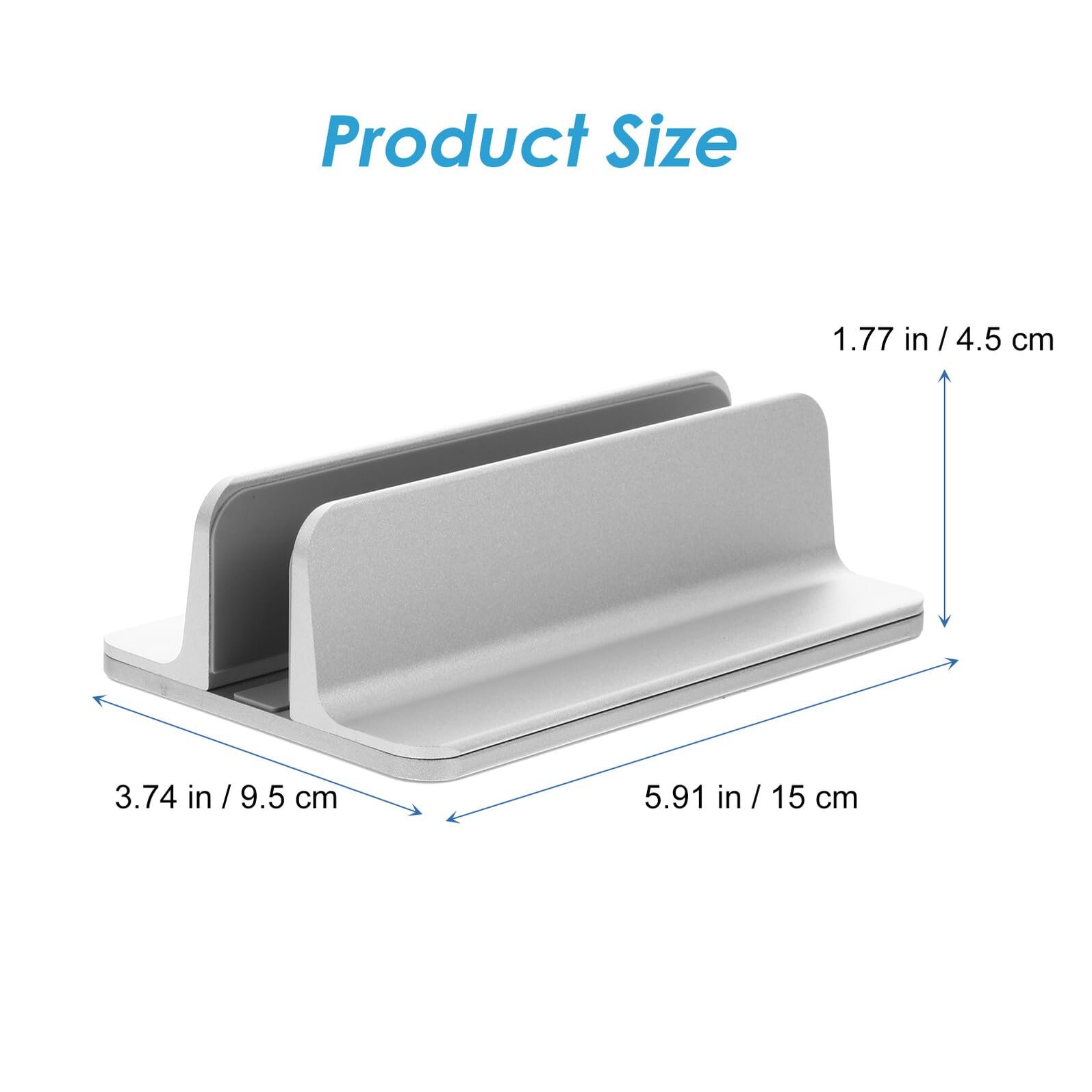 Вертикальна Підставка для Ноутбука з Алюмінієвого Сплаву Регульована Одинарна, фото №5 Вертикальна Підставка для Ноутбука з Алюмінієвого Сплаву Регульована Одинарна, фото №5