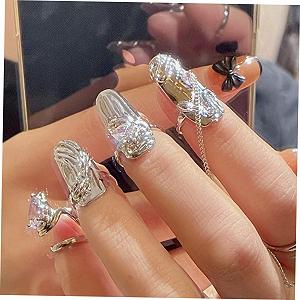 Кільце для нігтів MAGICLULU 16 шт, готичний хрест, підвіска synthetic.ua - Фото 1