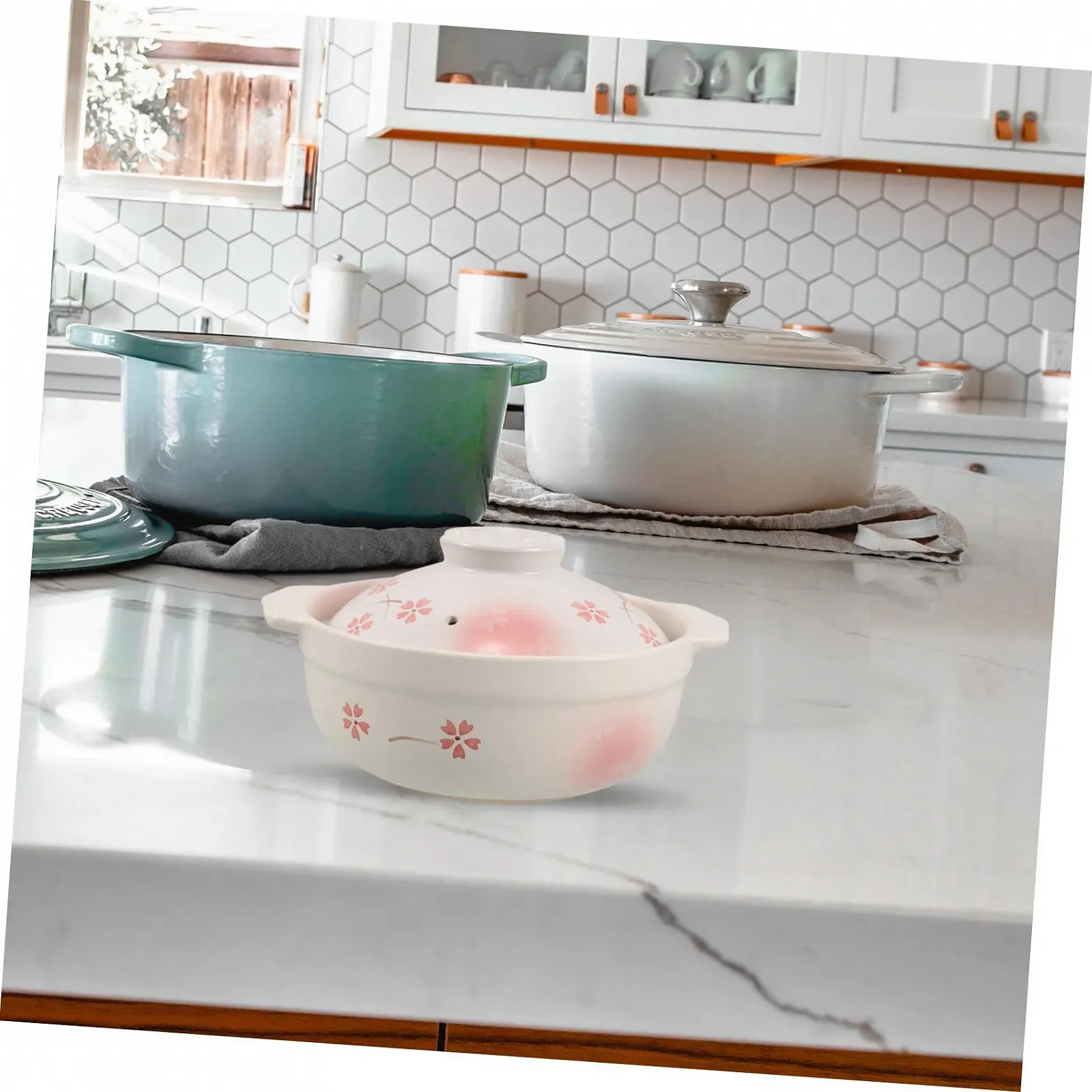 Глиняный горшок японский с крышкой термостойкая керамика для газовых плит, фото №6 Глиняный горшок японский с крышкой термостойкая керамика для газовых плит, фото №6