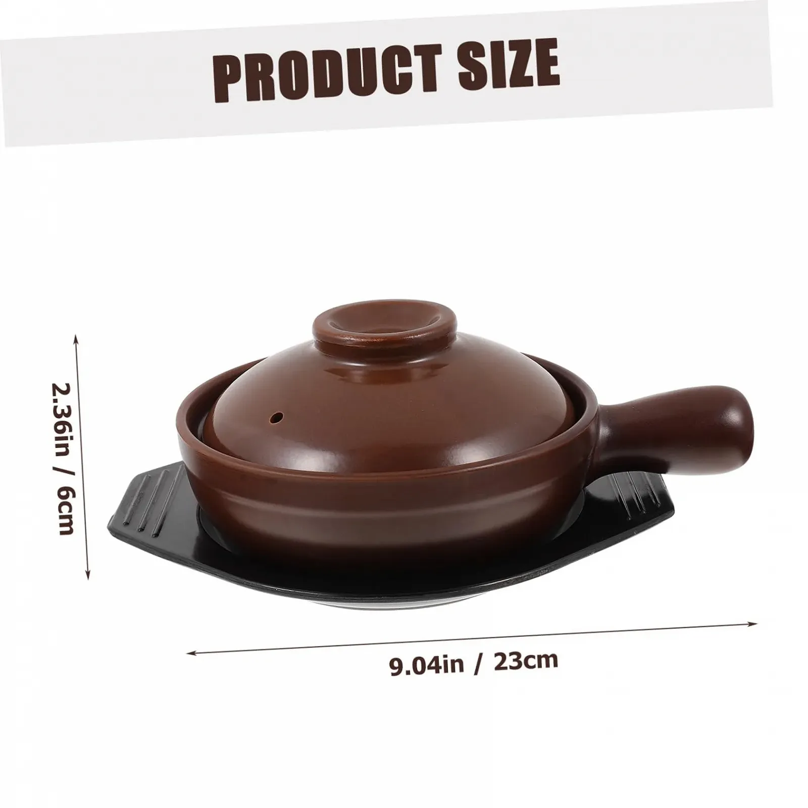 Горшок для тушения ABOOFAN керамический с ручкой термостойкий эргономичный дизайн, фото №2