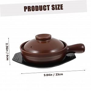 Горшок для тушения ABOOFAN керамический с ручкой термостойкий эргономичный дизайн synthetic.ua - Фото 1