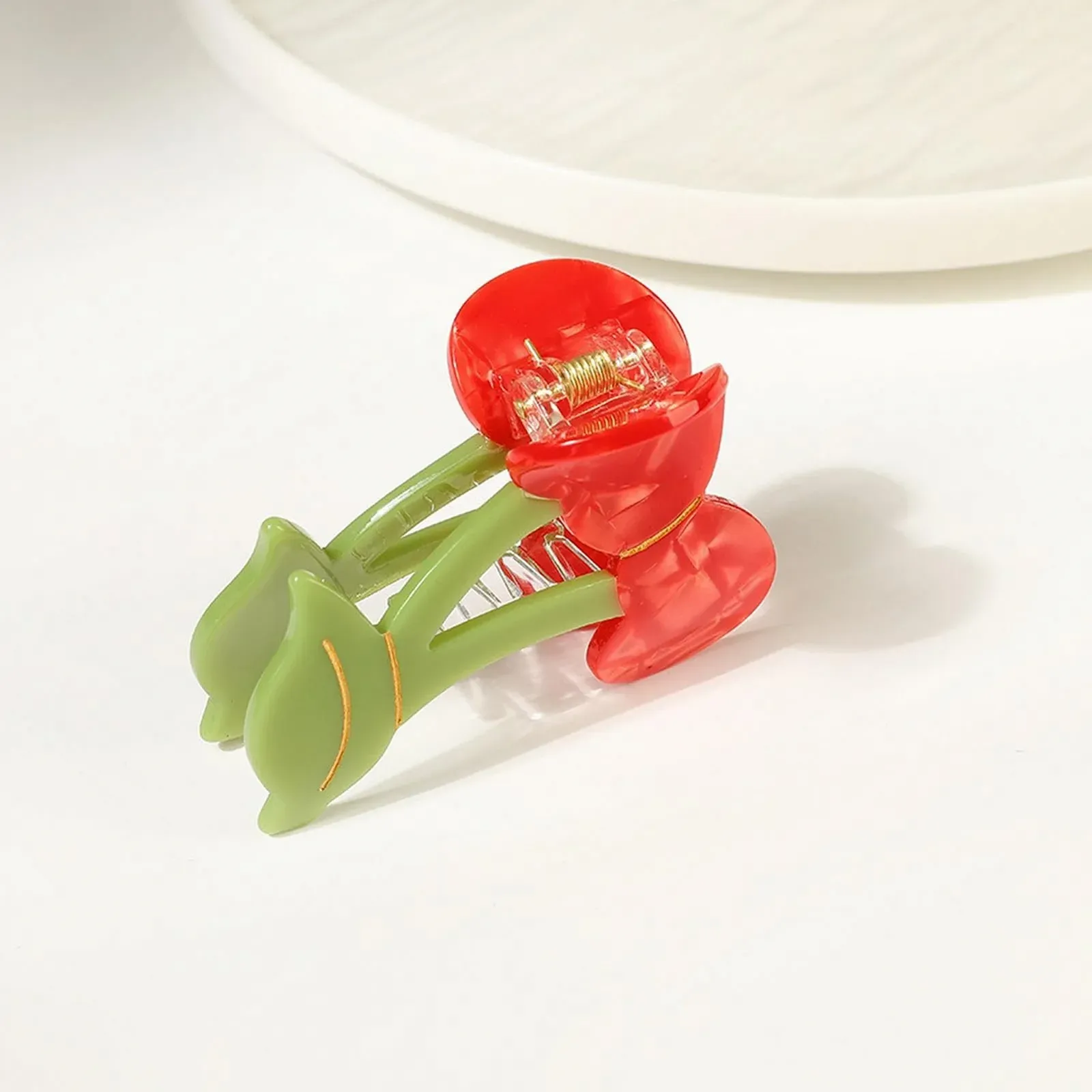 Заколка для волос Бант Вишня Красный, фото №2