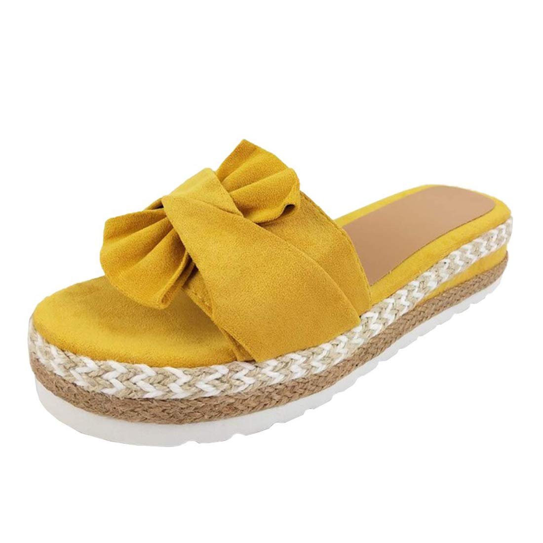 Сандалии Женские Шлепанцы с бантом Летние Удобные на платформе, фото №1