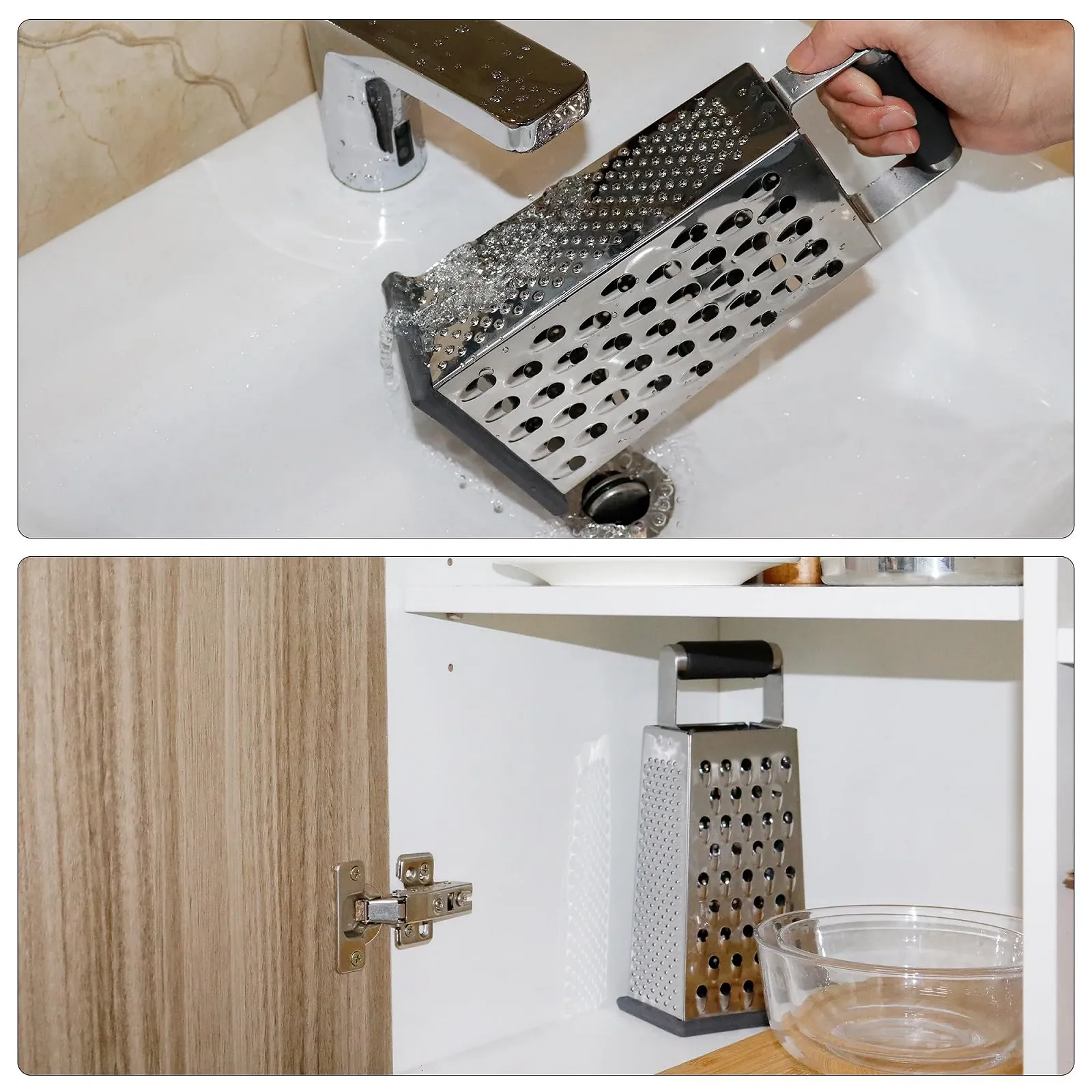 Терка Чотиристороння з нержавіючої сталі для овочів, фото №7 Терка Чотиристороння з нержавіючої сталі для овочів, фото №7