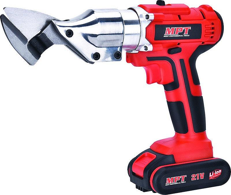 Ножиці акумуляторні по металу MPT 21 В Li-ion 1.5 Аг 2 швидкості 0.1-1.5 мм сумка MCS2150.B1, фото №1