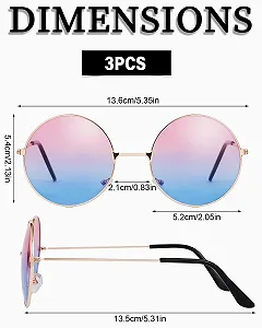 Сонцезахисні окуляри Круглі KGDUYC Ретро 60-х, 3 шт. synthetic.ua - Фото 1