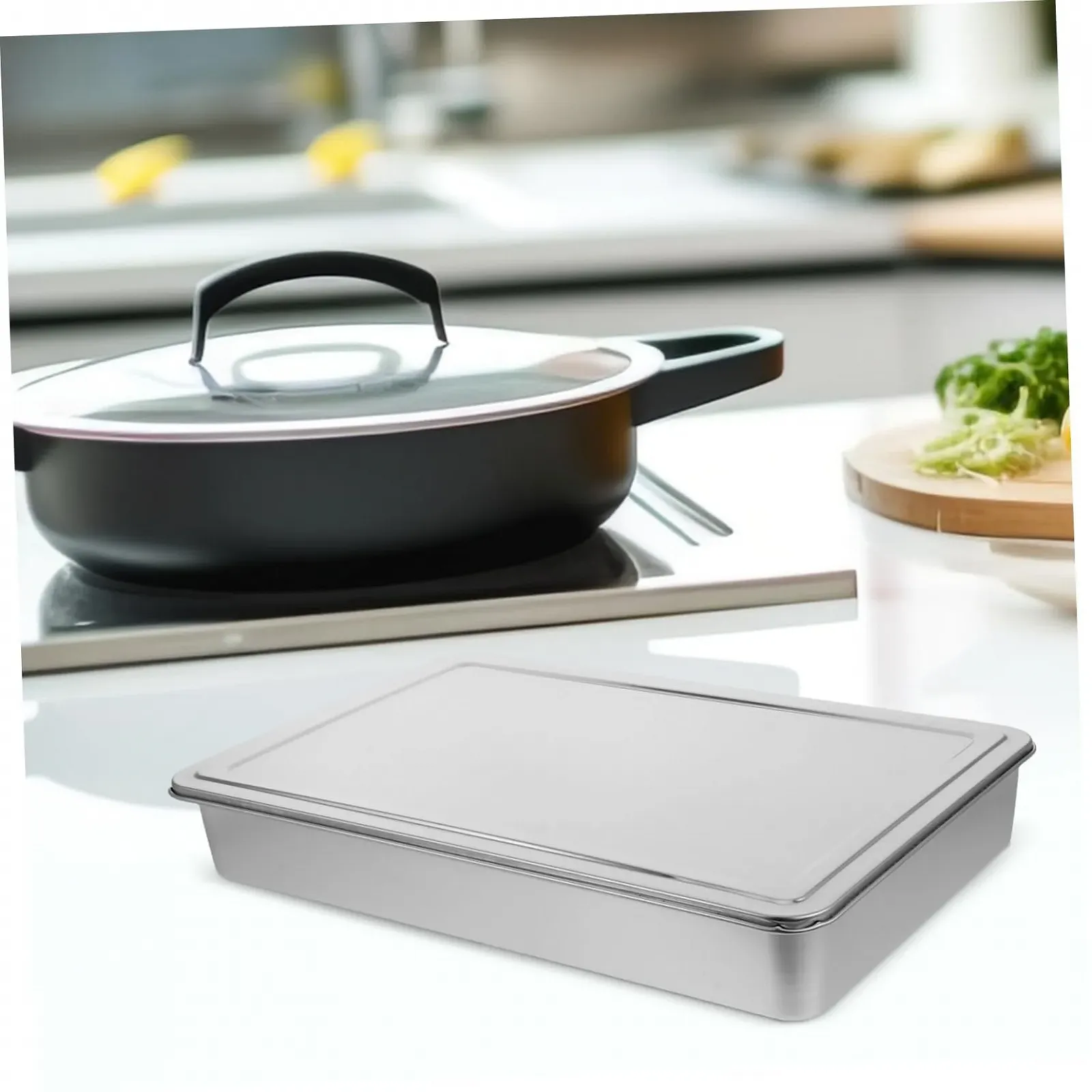 Форма для запікання прямокутна сталева з кришкою, фото №5 Форма для запікання прямокутна сталева з кришкою, фото №5