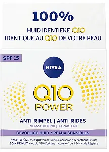 Денний крем NIVEA Q10 Power Sensitive SPF 15 50 мл - Фото 1