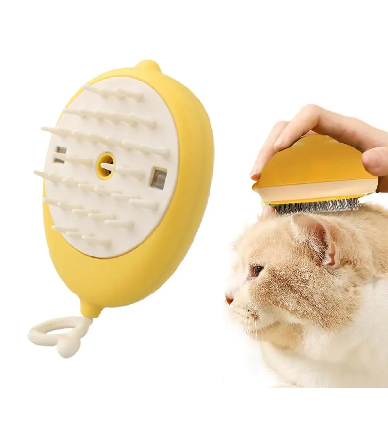 Щетка массажная для ухода за шерстью животных 4 в 1 ПАРОВАЯ Pet comb, фото №1
