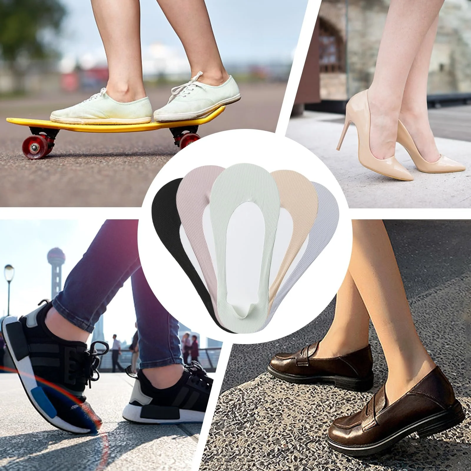 Шкарпетки Ceboic, жіночі, балетки, невидимі, 5 пар, фото №7 Шкарпетки Ceboic, жіночі, балетки, невидимі, 5 пар, фото №7